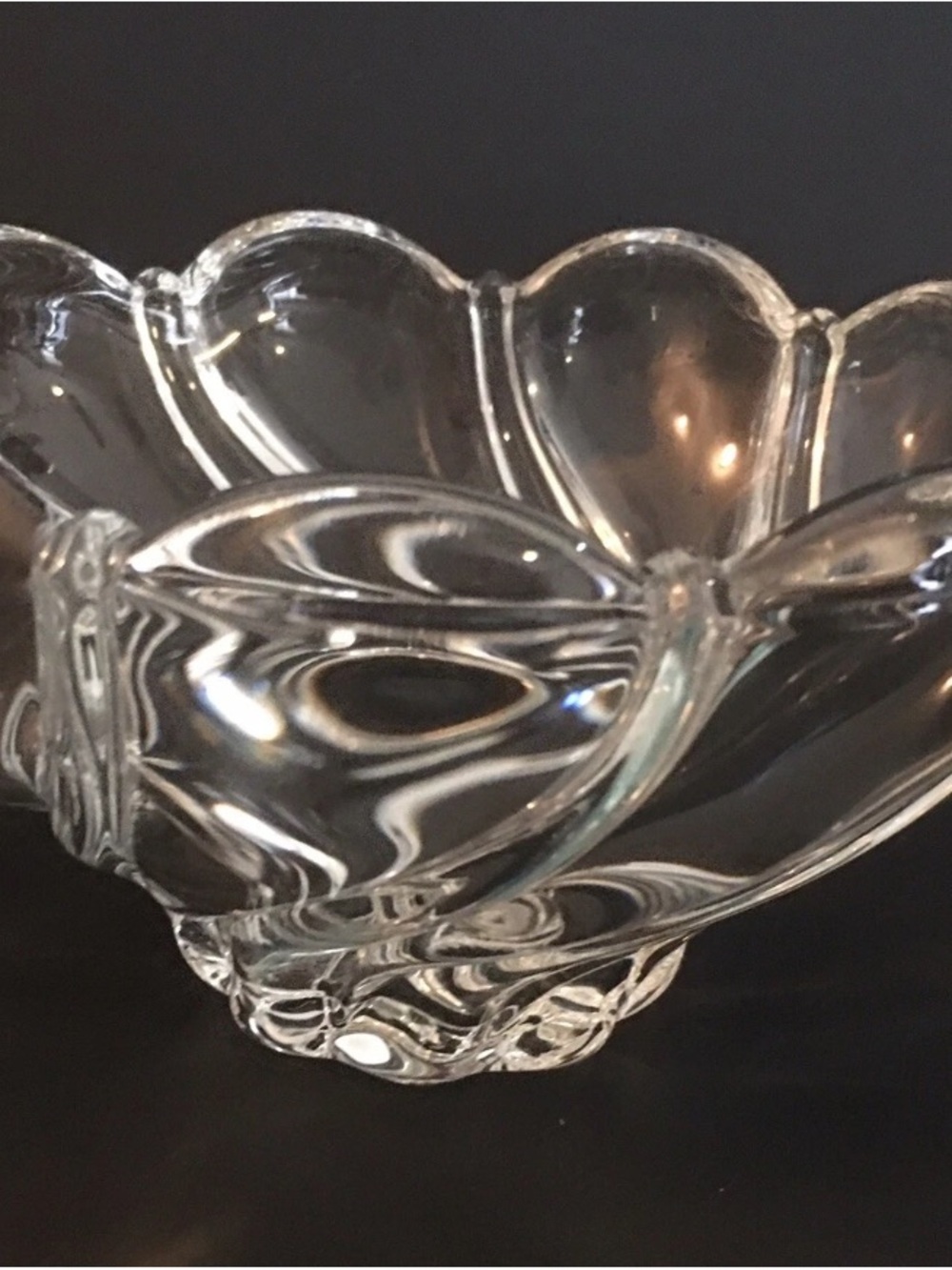 MIKASA Peppermint Clear Crystal Bowl Candy Dish 5.5” Pre-owned